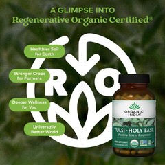 ORGANIC INDIA Tulsi Herbal Supplement – Holy Basil, 180 Count (Pack of 1)