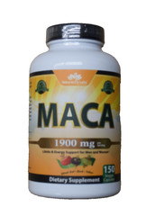Organic Maca 1900 MG per serving 150 CT vegan Peruvian Maca Root EXP 3/2028