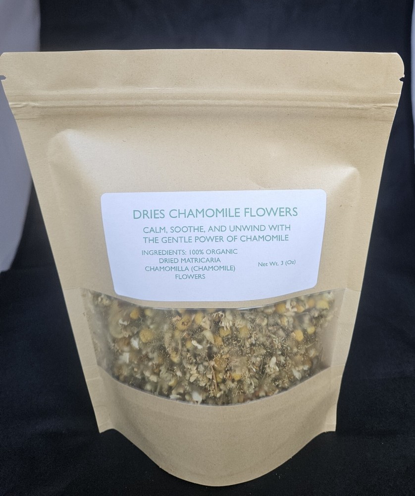 Organic Chamomile Flowers (Matricaria recutita) C/S Cut & Sifted Rough Cut USA