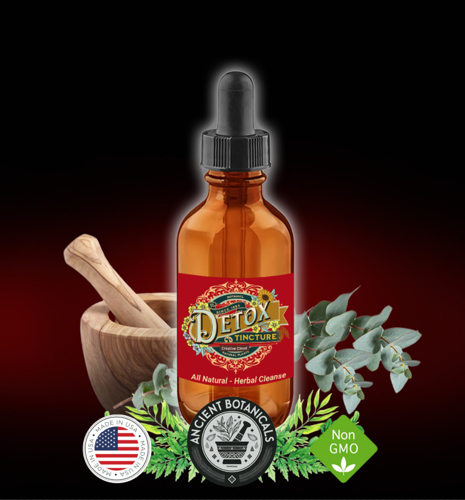 Detox Cleanse Tincture – Natural Plant Extracts – Easy Liquid Drops Drink Tea