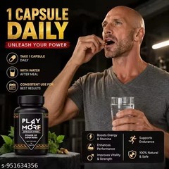 Original Play More African Herbs /30 Capsules | 25-in-1 Super Herbal Formula