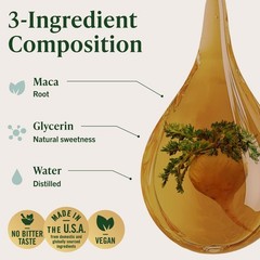 Maca Root Drops for Hormone Balance | Energy Support Liquid Extract – Vegan, Non