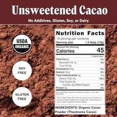 Raaka Organic Cacao Powder Unsweetened 8oz Vegan Gluten Free Kosher