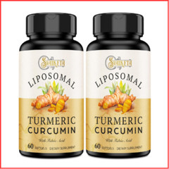 LIPOSOMAL TURMERIC CURCUMIN Curcuminoid Extract Piperine 60ct 2 Pack SVAIKETA