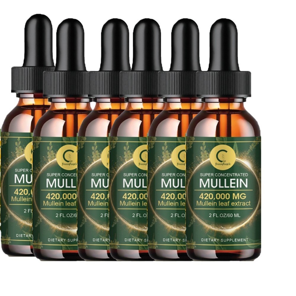 6X Mullein Drops Leaf Extract for Immune Support, Detox & Support