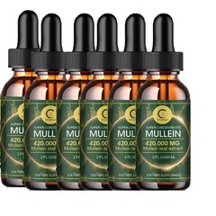 6X Mullein Drops Leaf Extract for Immune Support, Detox & Support