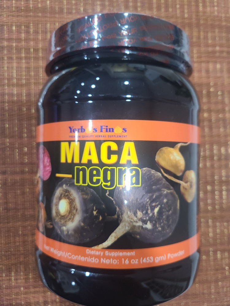 MACA NEGRA YERBAS FINAS BLACK MACA 16 OZ SEALED 12/2028 MADE IN USA DIETARY SUPP