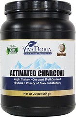 Viva Doria Activated Charcoal Powder, Food Grade, Coconut Shell Derived, 20 oz