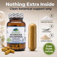 Pure Mountain Echinacea Goldenseal Capsules – 450mg Organic Echinacea Goldenseal