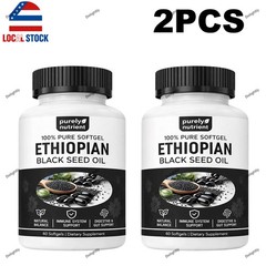 2x Ethiopian Black Softgels|4.64% serum Seed Thymoquinone|Gluten-Free, 60 capsul