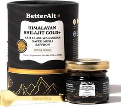 PURE HIMALAYAN SHILAJIT Gold Enhances Recovery Boosts Strength 600mg BETTER ALT