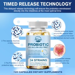Digestive Enzymes Prebiotic & Probiotics Gas, Bloating Relief Digestive Health