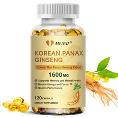 Red Korean Ginseng 120 Capsules 1600mg 6 year old Pure Red Panax Premium Quality