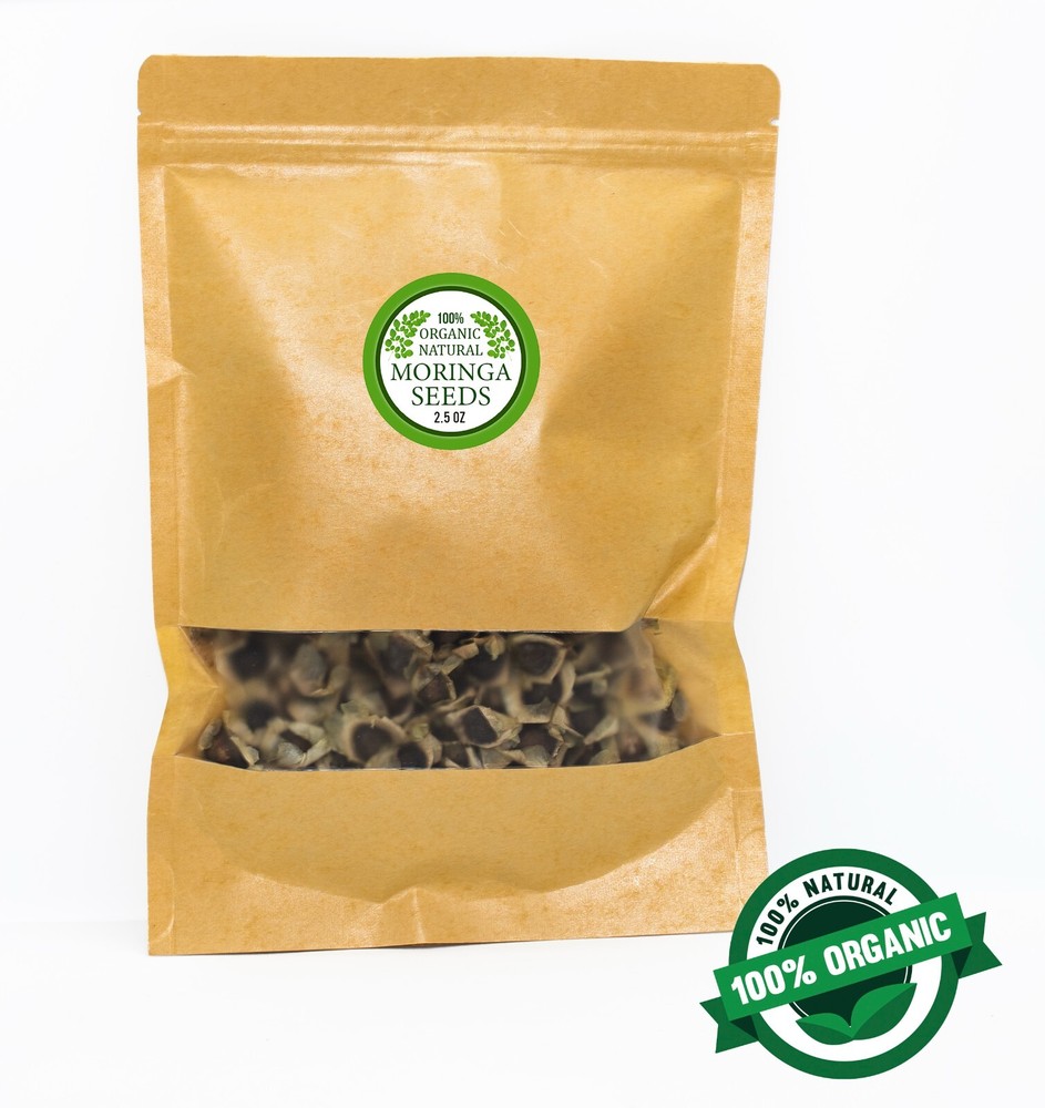 Organic Moringa seeds, (Oleifera Drumstick Seeds) 2.5 Oz,100% organic new STOCK