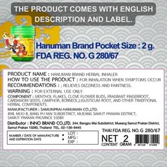 Thai Herbal Inhaler Set, Natural Aromatherapy, Pack of 12 Jars.+ tracking number
