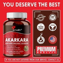 Organic Akarkara Anacyclus Pyrethrum Root libido Powder 1500mg 120 Capsules