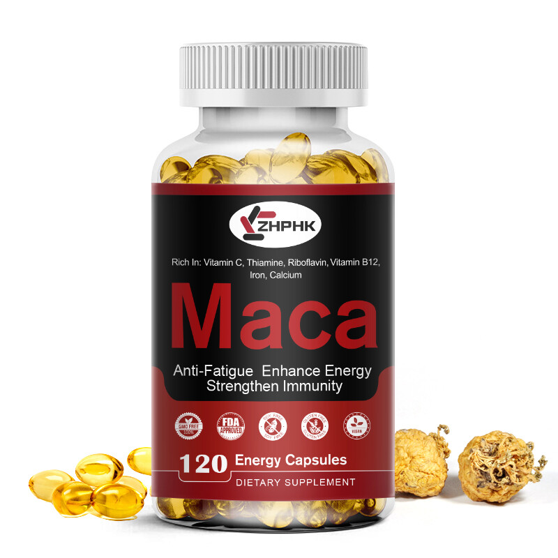 Organic Maca Root Capsules Peruvian Maca Extract Male Enhancing Organic Vitamins