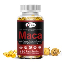 Organic Maca Root Capsules Peruvian Maca Extract Male Enhancing Organic Vitamins