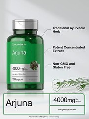 Arjuna Bark Capsules 4000mg | 120 Count | Non-GMO, Gluten Free | by Horbaach