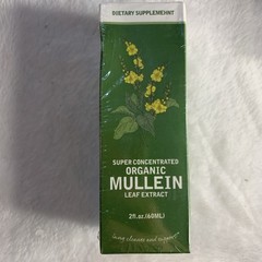 Mullein Leaf Tincture Organic Liquid Drops Extract 2 Oz Lungs Super Concentrated