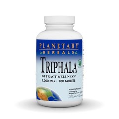 Planetary Herbals Triphala Internal Cleanser 1000mg for 180 Count (Pack of 1)