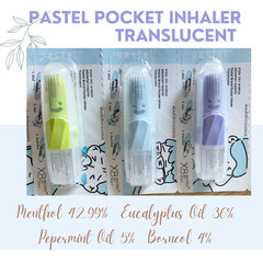 Inhaler for COLD Pastel Pocket Mint Fresh Relieve Nasal congestion 6 pcs