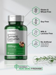 Turmeric Curcumin with Bioperine | 2000mg 90 Capsules | by Horbaach