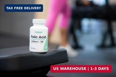 Nutricost Folic Acid for Women (Vitamin B9) 1200 mcg, 120 Capsules, with B12 and