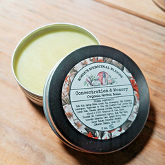 Concentration & Memory | Organic Herbal Balm | Smart | Mind | Brain | Study