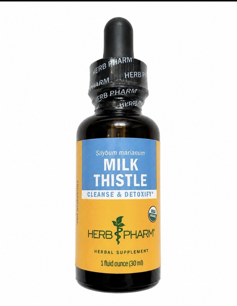 Herb Pharm Organic Milk Thistle Liquid Extract 1 fl oz (30 mL) Herbal Supplement