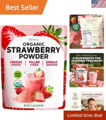 Natural Sugar-Free Freeze Dried Strawberry Powder 1.1 lb – Non-GMO & Gluten-Free