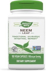 Neem Leaf 950 Mg Traditional Ayurvedic Intestinal Remedy Detox Liver, 100 Caps