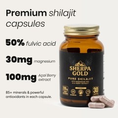 Pure Himalayan Shilajit – Energy, Hormone Balance & Immune Support with Acai
