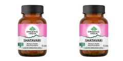 Organic India SHATAVARI 60 Capsules (Pack of 2) Boosts Women reproductive health