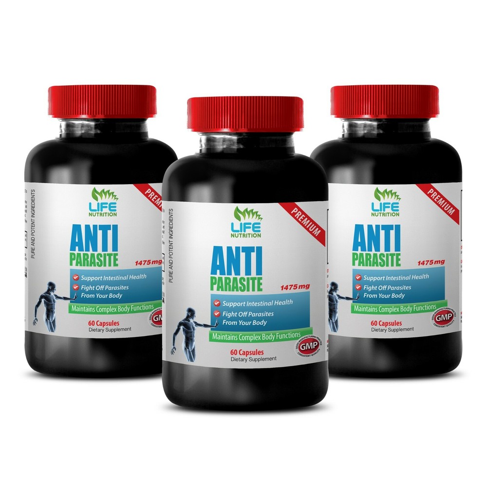 parasite cleanse detox – ANTI PARASITE 1475MG Colon Yeast 3 Bottle 180 Capsules