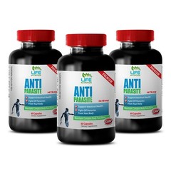 Parasite Cleanse Detox – ANTI PARASITE 1475MG – Dietary 3 Bottle 180 Capsules