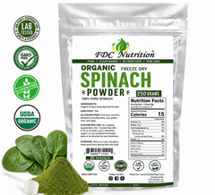 Organic Spinach Powder 250g Freeze Dried USDA Organic Non-GMO Vegan Gluten Free