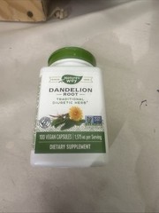 1 BOTTLE Nature’s Way Dandelion Root Vegan Capsules 100 CAPSULES 1575 MG 12/27