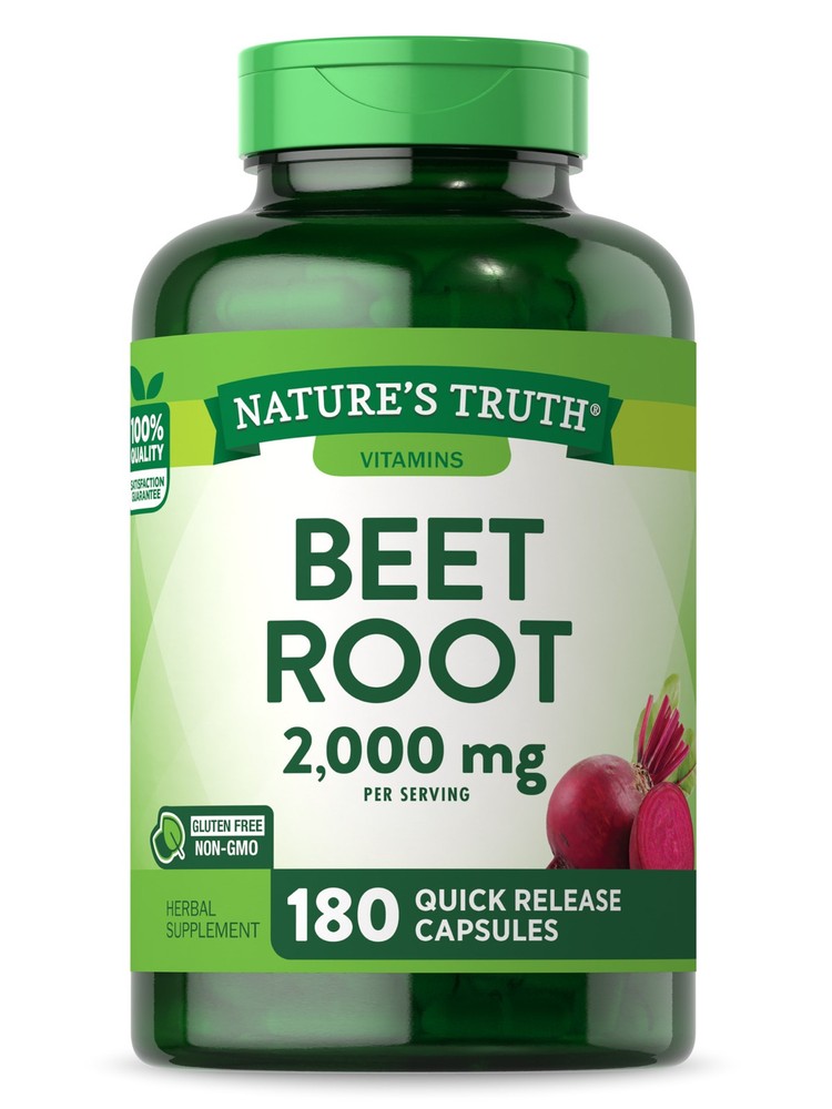 Beet Root Capsules | 2,000mg | 180 Count | by Nature’s Truth