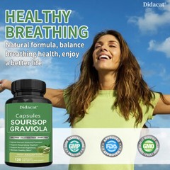 Soursop GRAVIOLA EXTRACT 1950 mg GMO free 120 capsules Balance skin health