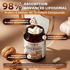 Parasite Cleanse Capsules/Extract-Wormwood,Black Walnut Hull, Clove, 60/120 Caps