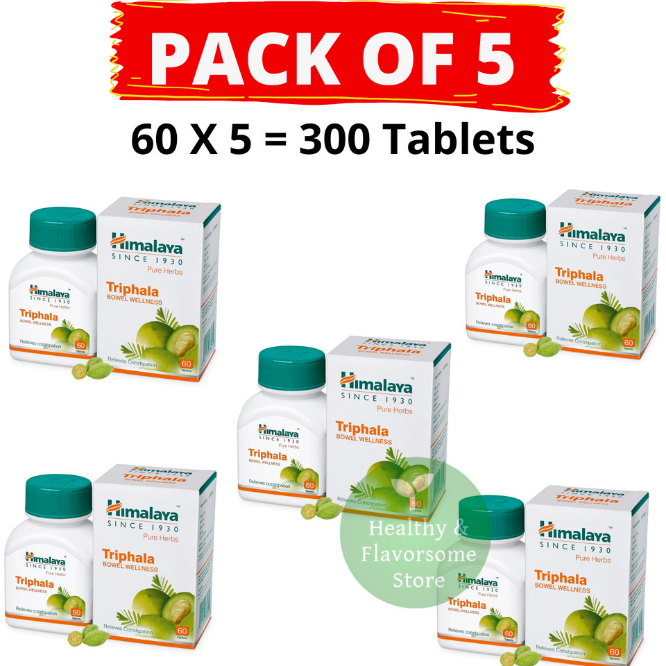 🌿 Himalaya Triphala – 60 Tablets Each | Pack of 5 | Expiry 03-2027 |