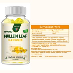 Lung Detox & Cleanse -Mullein Leaf -Respiratory Health, Digestive Support 120pcs