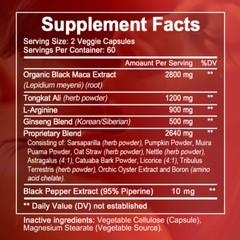 Black Maca Root Extract -120 Capsules – Natural Male Enhancement Sexual Health