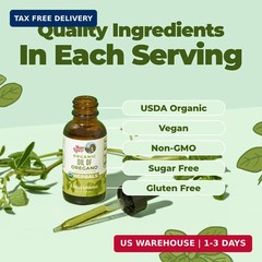 Oregano Oil Drops | 6 Month Supply | USDA Organic Oil of Oregano Liquid | Herbal