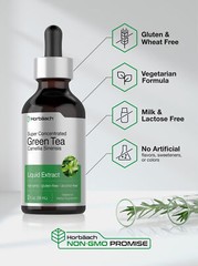 Green Tea Liquid Extract | 2 fl oz | Alcohol Free | Vegetarian | by Horbaach