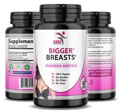 BIGGER BREASTS BY OBN PUERARIA MIRIFICA 60 CAPSULES ORGANIC 5000mg SUPPLEMENT