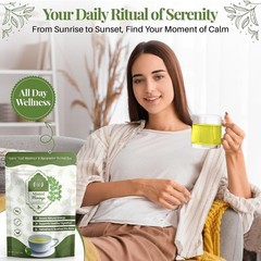 Loose Leaf Moringa+Spearmint Herbal Tea for Natural Energy+Stress Relief, 1.5 oz