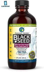 Amazing Herbs Premium Black Seed Oil -100% Pure Cold Pressed, 4fl.oz