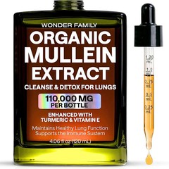 Mullein Drops for Lungs – Lung Detox for Smokers & Lung Cleanse Liquid – Mullein